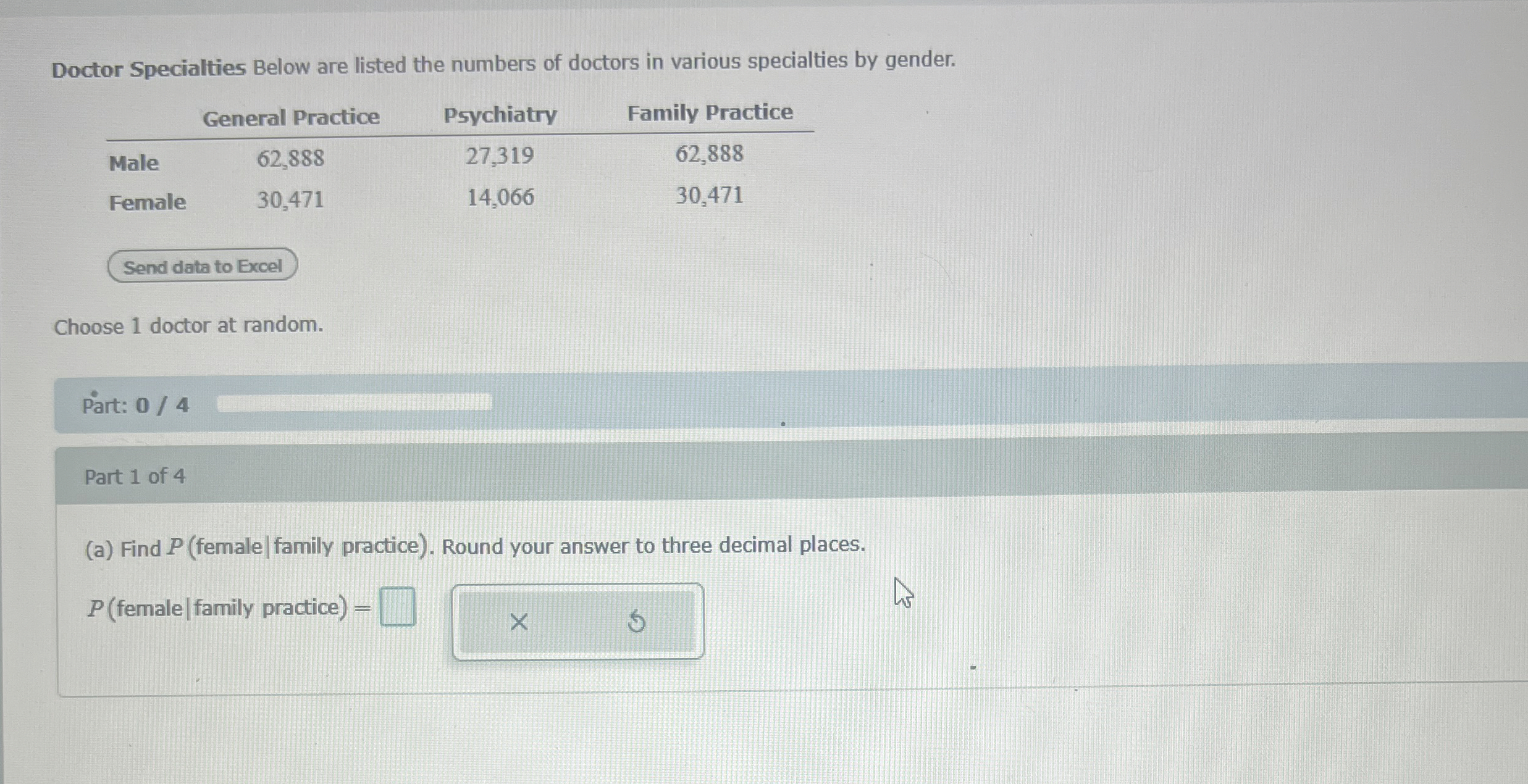 Solved Doctor Specialties Below are listed the numbers of | Chegg.com