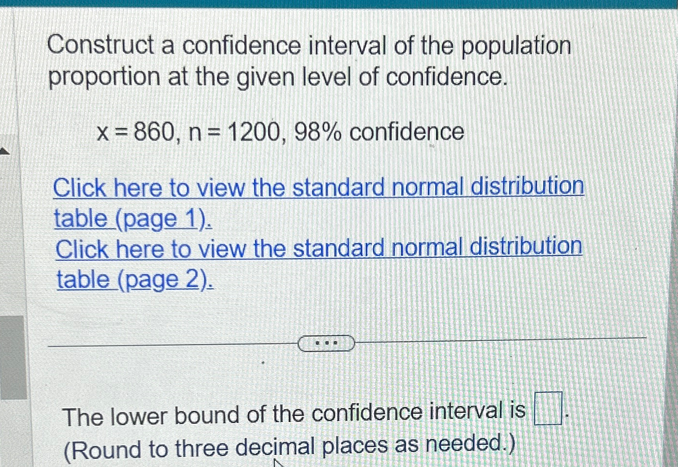Solved Construct a confidence interval of the population | Chegg.com