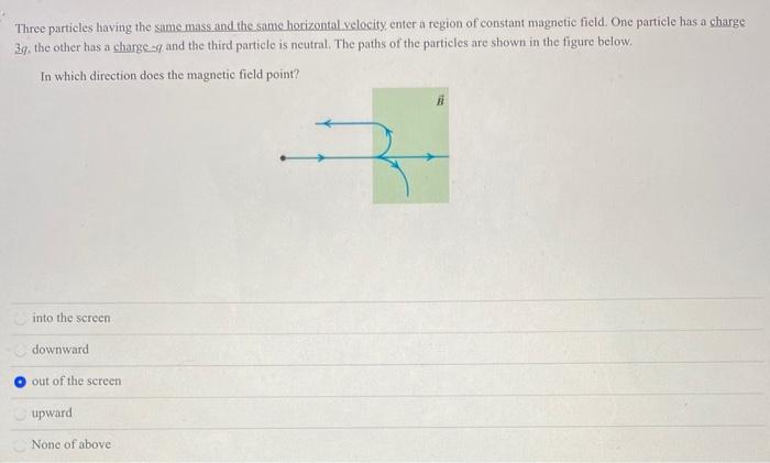 Solved Three particles having the same mass and the same | Chegg.com