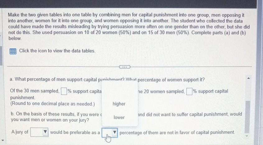 Solved Make the two given tables into one table by combining | Chegg.com
