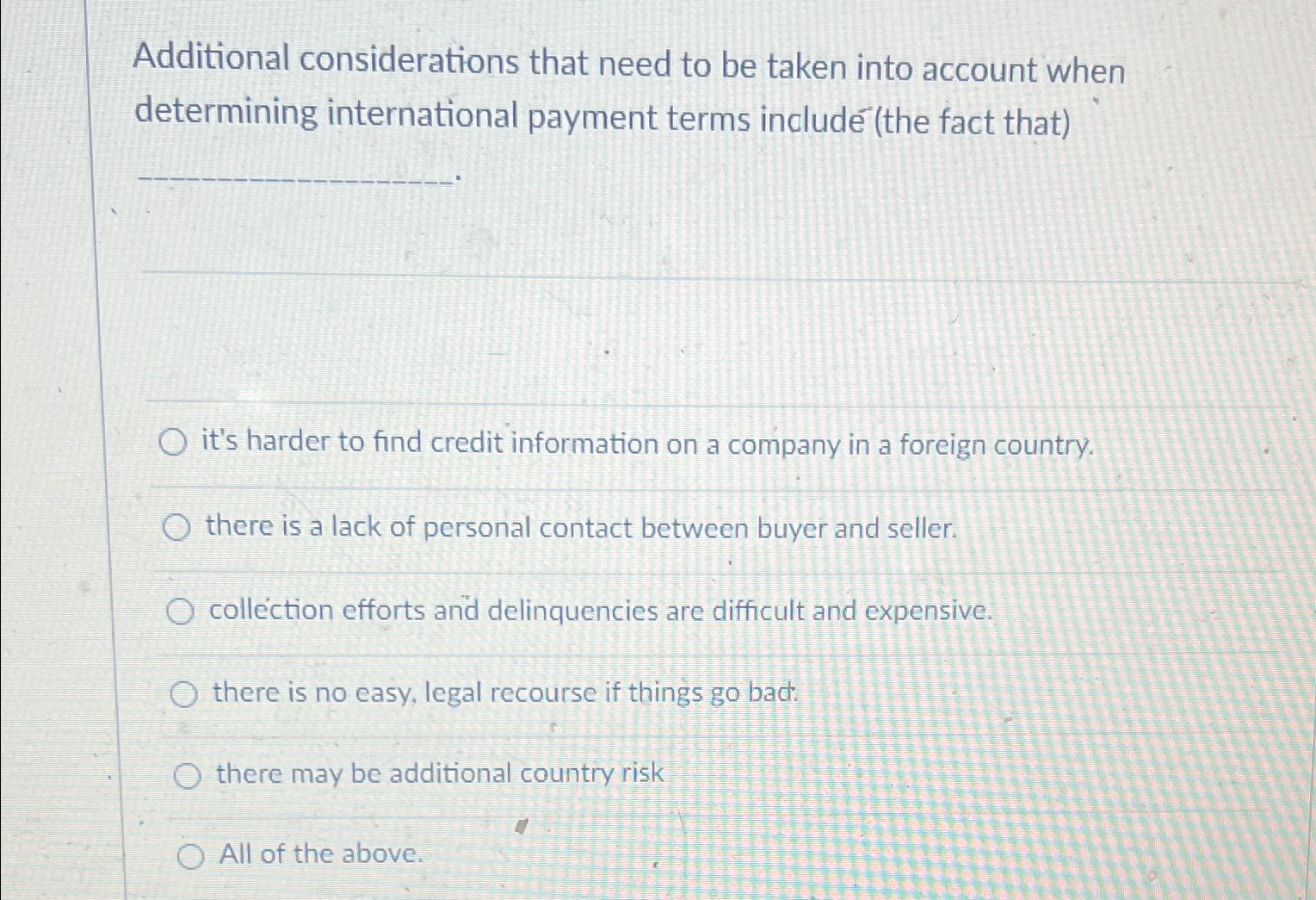 Solved Additional considerations that need to be taken into | Chegg.com