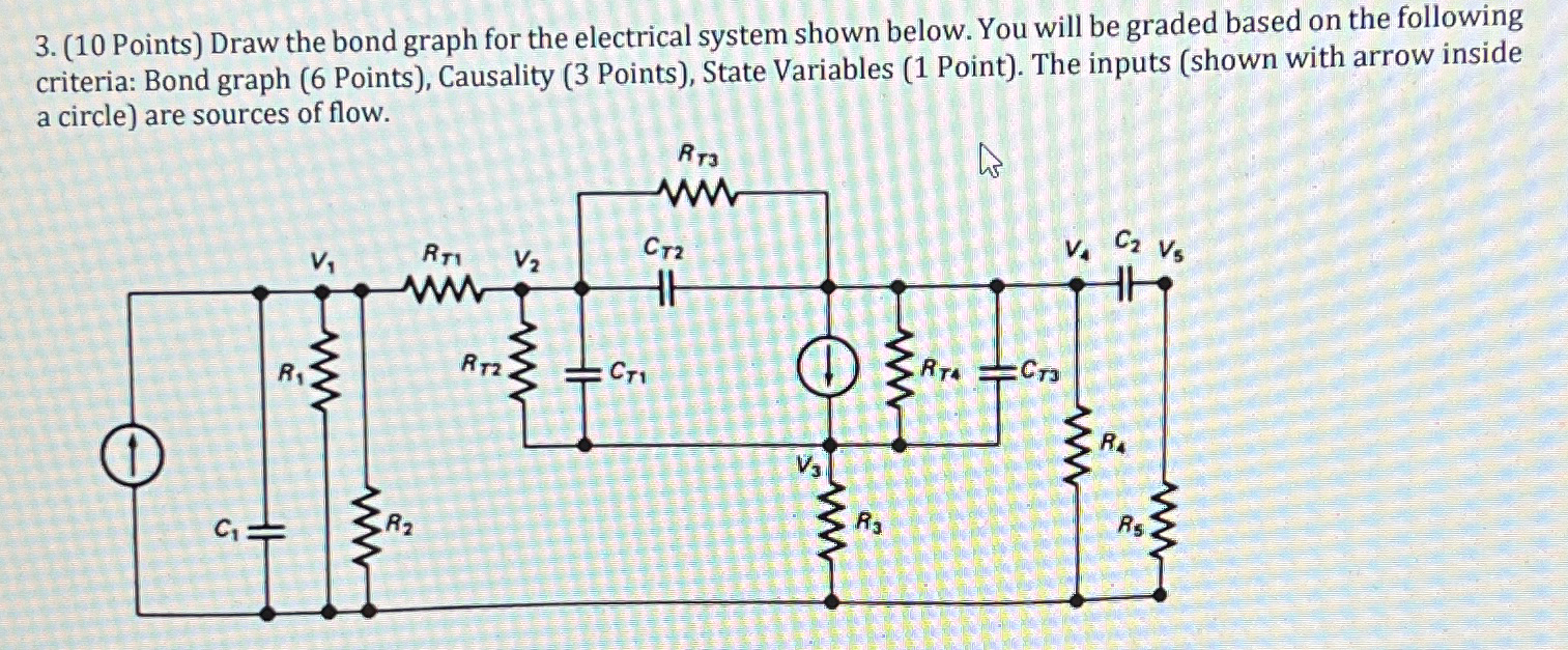 Solved Draw the bond graph for the electrical system shown | Chegg.com