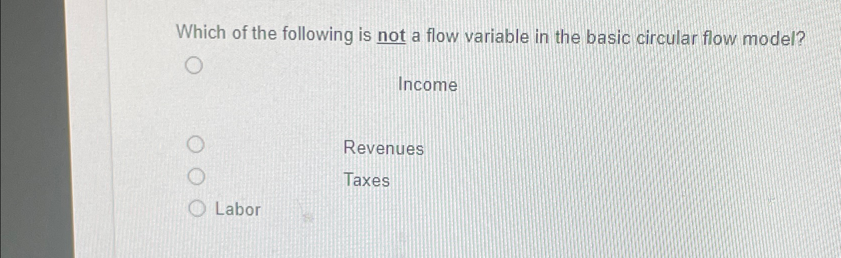 Solved Which of the following is not a flow variable in the | Chegg.com