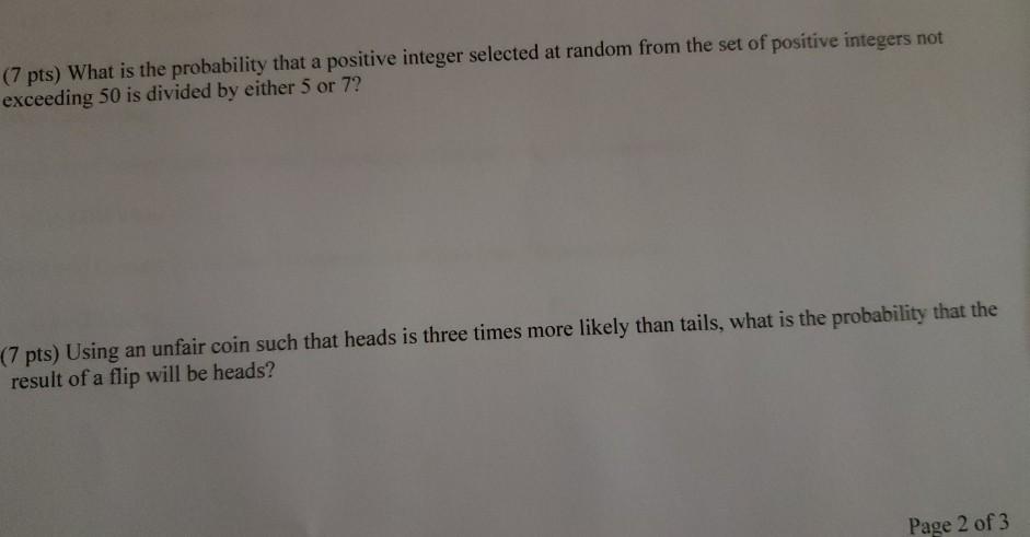 Solved (7 pts) What is the probability that a positive | Chegg.com