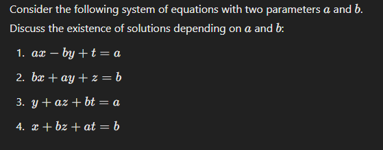 Consider the following system of ﻿equations with two | Chegg.com