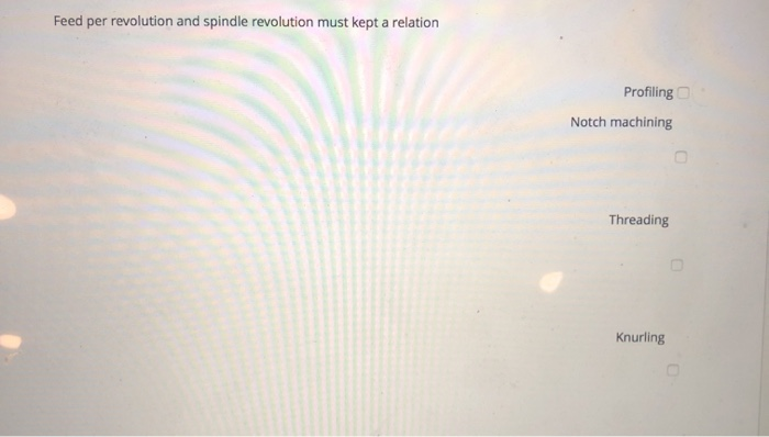 Solved Feed per revolution and spindle revolution must kept | Chegg.com