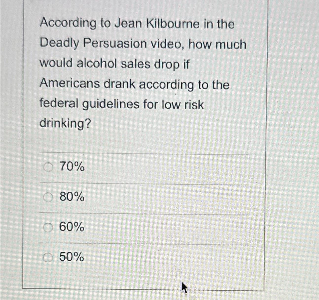 Solved According to Jean Kilbourne in the Deadly Persuasion | Chegg.com