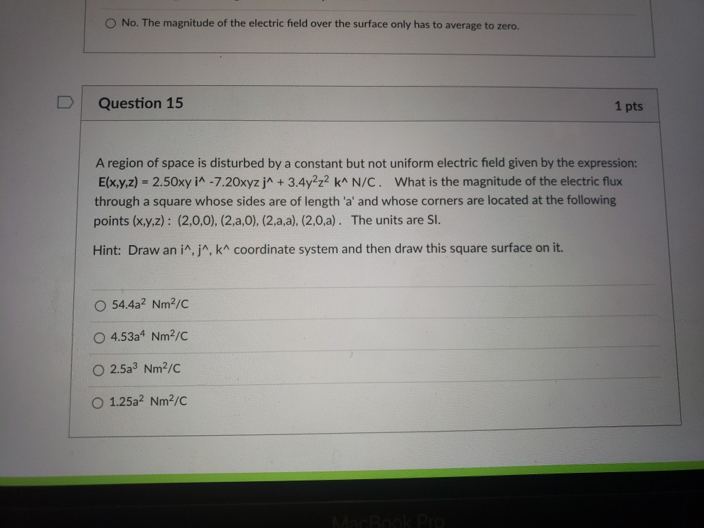 Solved No. The magnitude of the electric field over the | Chegg.com