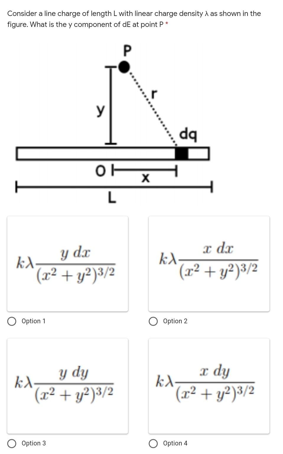 Solved Consider a line charge of length L with linear charge | Chegg.com