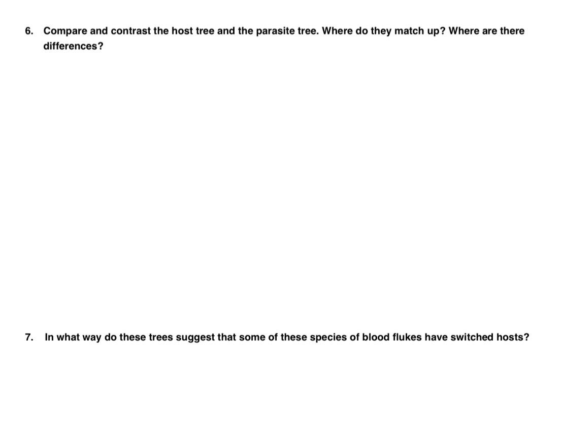 Solved Compare And Contrast The Host Tree And The Parasite | Chegg.com