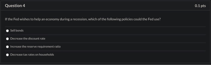 Solved Question 1 0.1 pts A decrease in interest rates will | Chegg.com