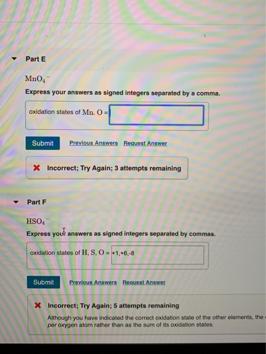 Solved Assign Oxidation States To Each Atom In Each Of Th Chegg Com