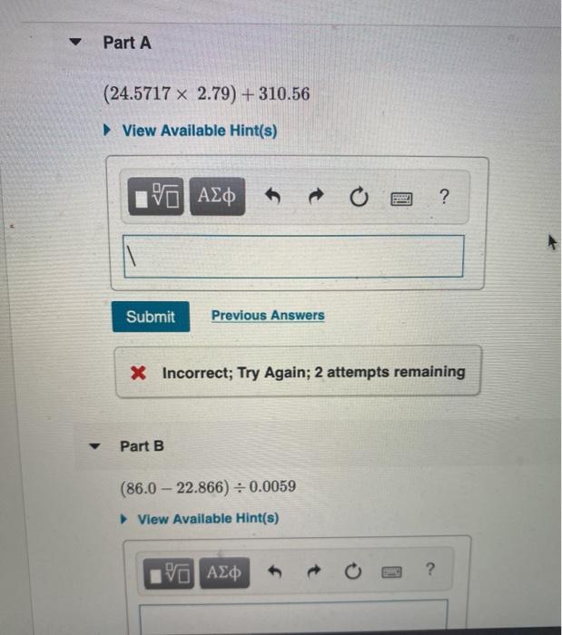 Solved perform the following calculations to the correct | Chegg.com