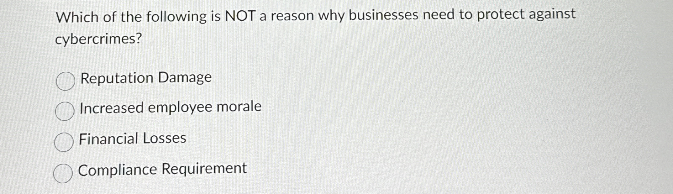 Solved Which of the following is NOT a reason why businesses | Chegg.com