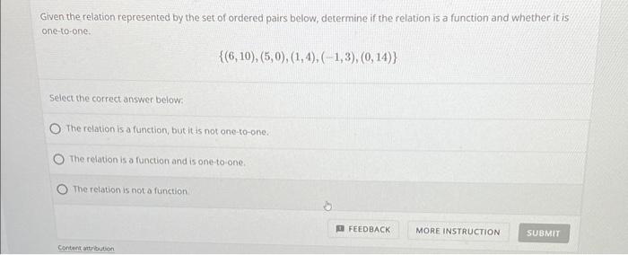 Solved Given the relation represented by the set of ordered | Chegg.com