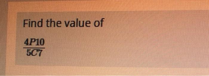 find the value of 7p5 and 7c5