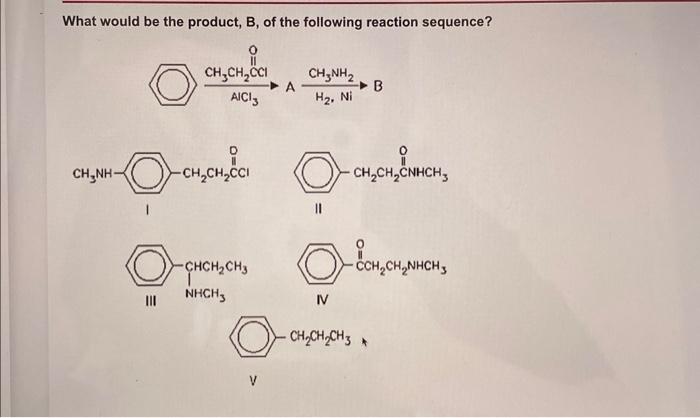 Solved What Would Be The Product, B, Of The Following | Chegg.com