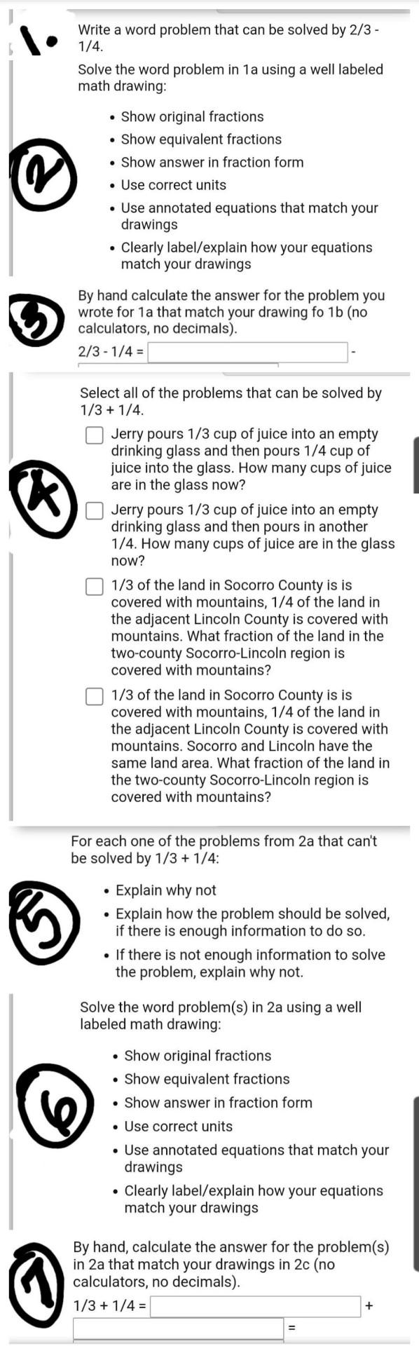 Solved Write a word problem that can be solved by 2/3 - 1/4. | Chegg.com