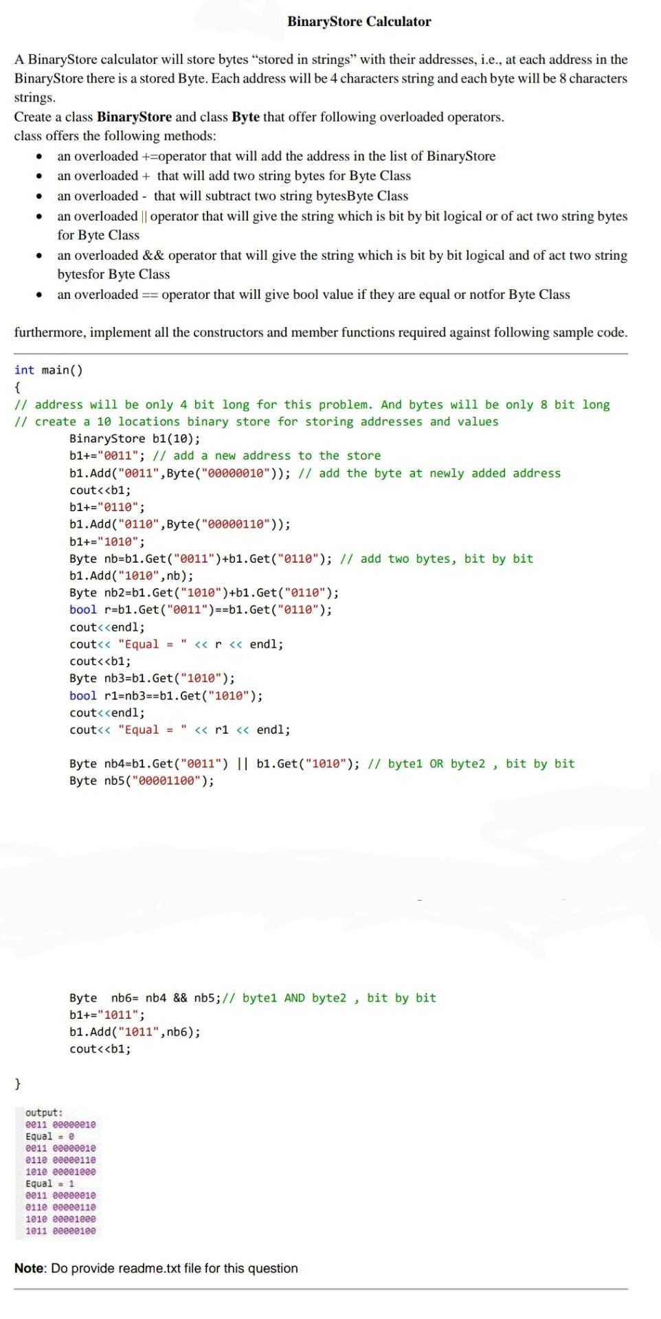 Use C++ PROGRAMMING LANGUAGE OOP CONCEPT TO SOLVE THE | Chegg.com