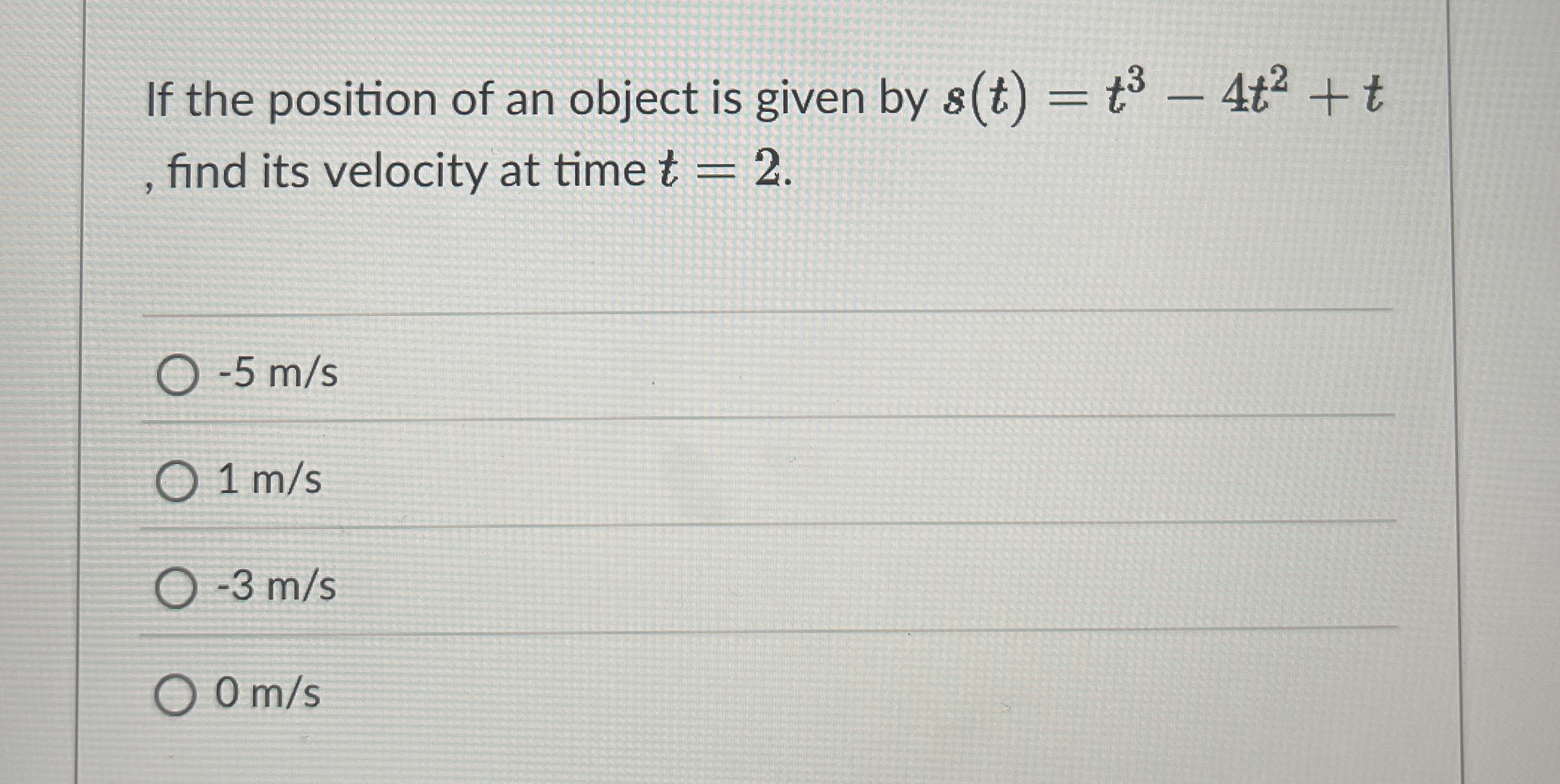 Solved If the position of an object is given by | Chegg.com