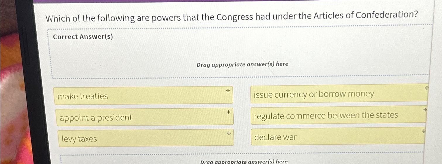 Solved Which Of The Following Are Powers That The Congress | Chegg.com