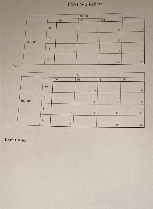 Solved FSM Worksheet Create a FSM using D flip flops that | Chegg.com