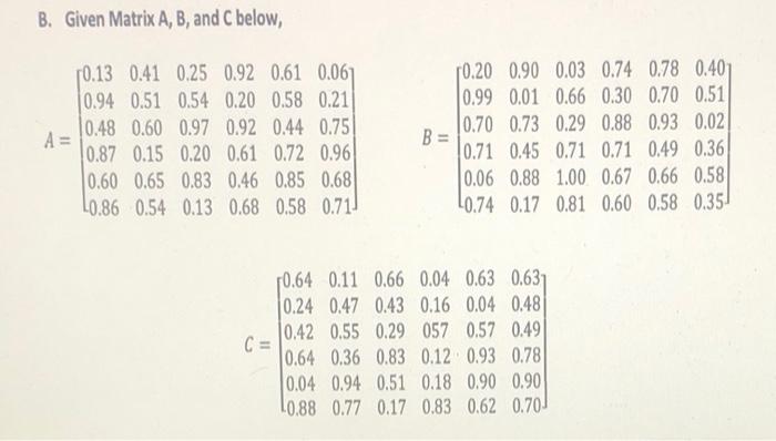 Solved Inverses of Matrix C. Complete solution and step by | Chegg.com