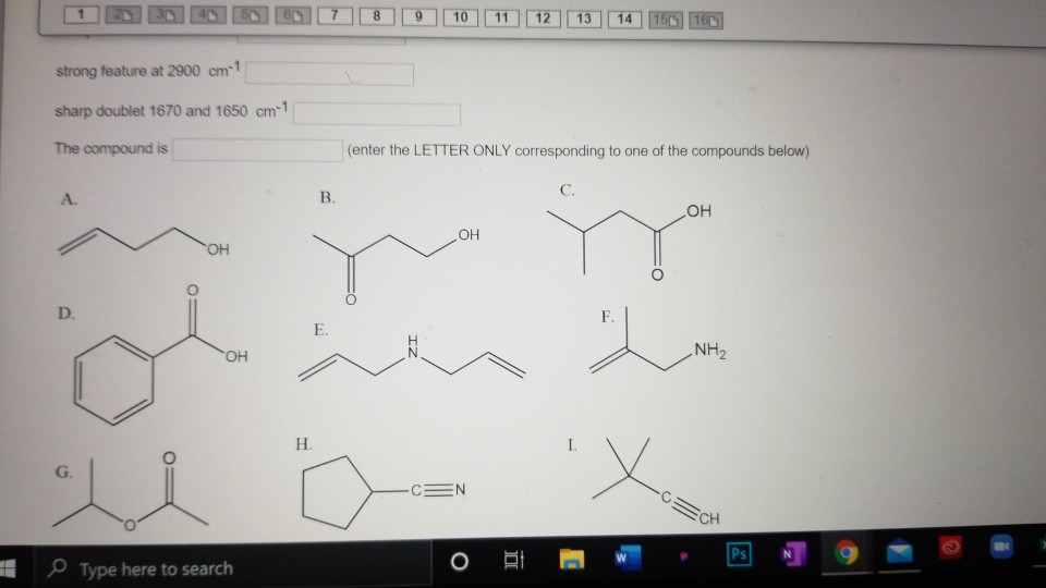 Solved For The Spectrum Below, Identify The Indicated | Chegg.com