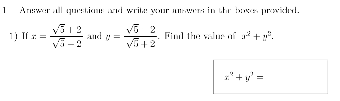 Solved 1 ﻿Answer all questions and write your answers in the | Chegg.com