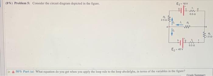 Solved (8\%) Problem 5: Consider the circuit diagram | Chegg.com