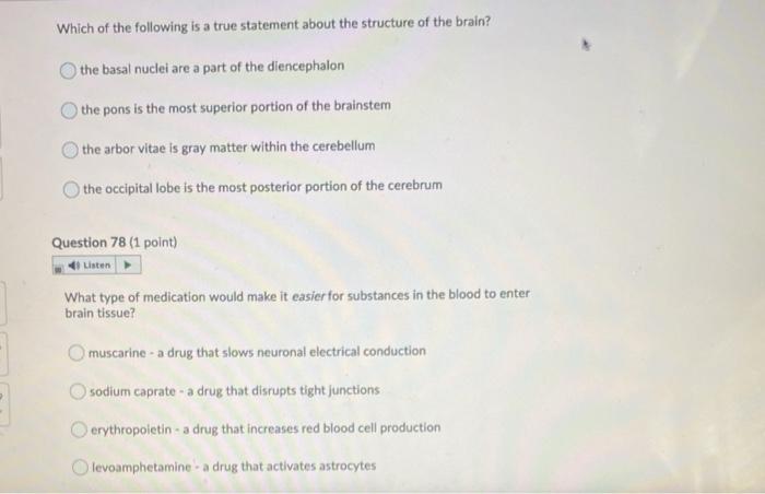 Solved Which of the following is a true statement about the | Chegg.com