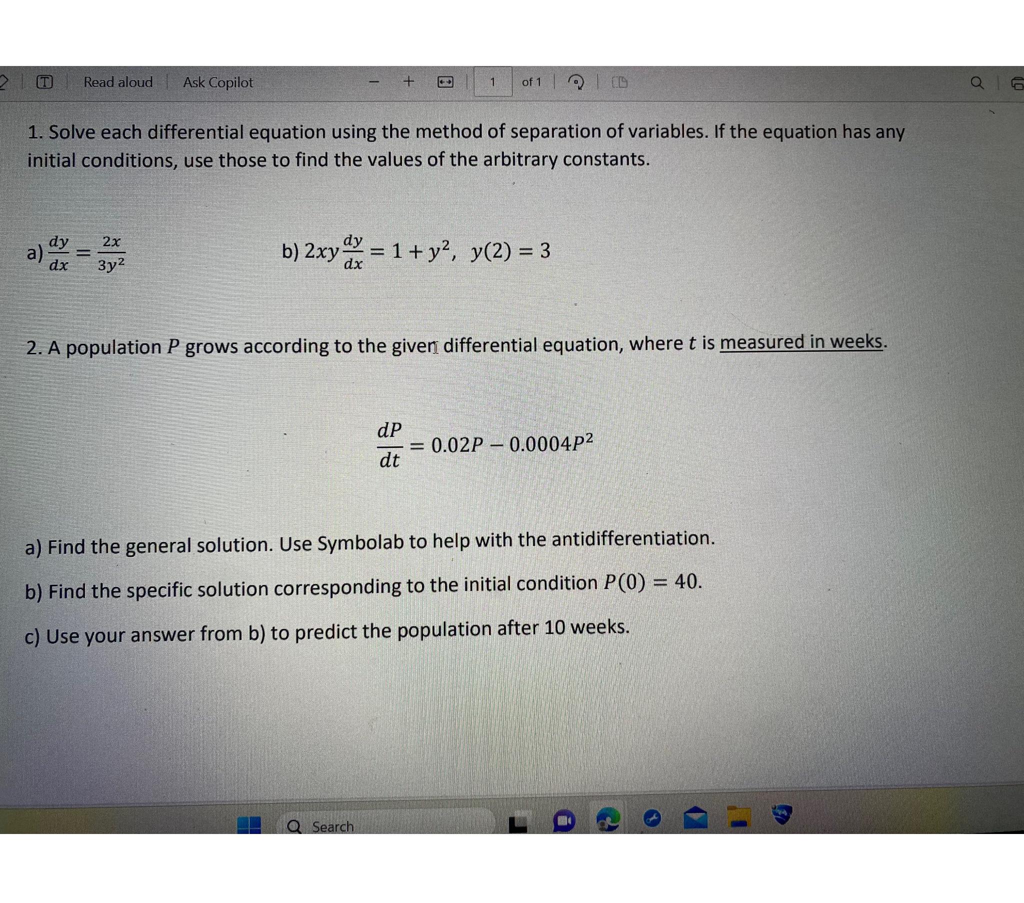 Symbolab differential store equations