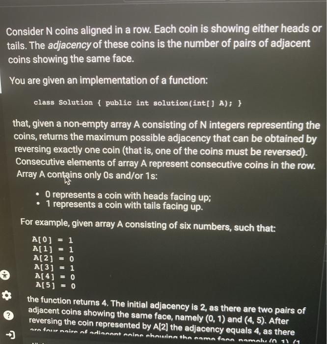 Solved Consider N coins aligned in a row. Each coin is | Chegg.com