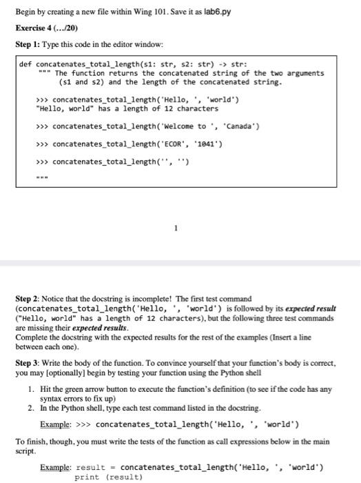Solved Lab 6 - Python's str Type Objectives To learn about | Chegg.com