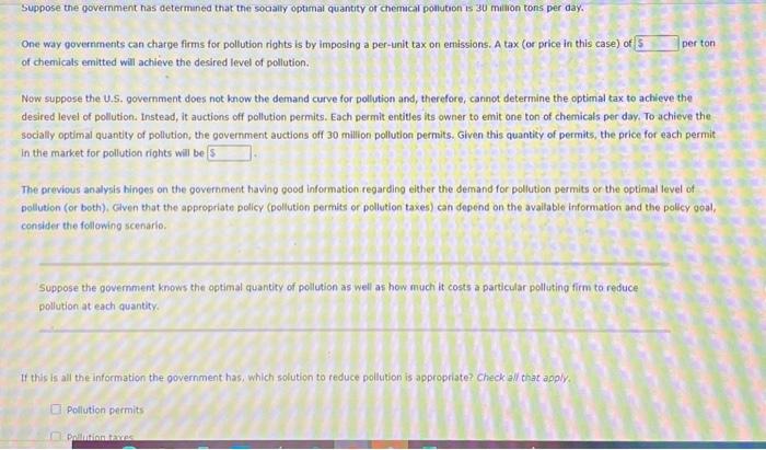 Solved Paper factories emit chemicals as a waste product. | Chegg.com