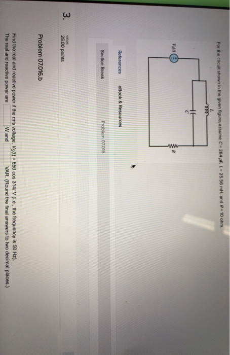 Solved For the circuit shown in the given figure, assume | Chegg.com