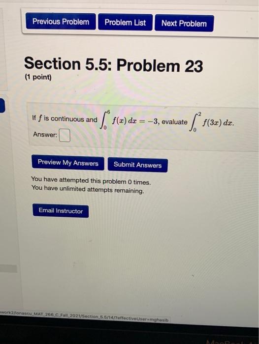 Solved Previous Problem Problem List Next Problem Section | Chegg.com