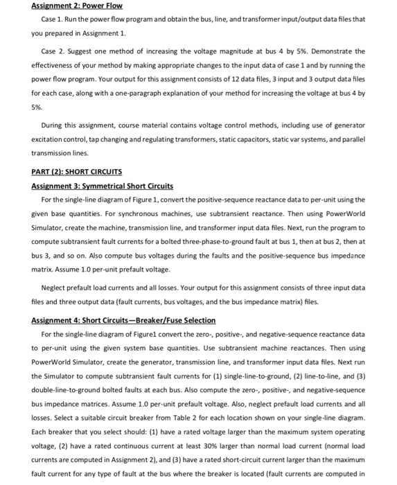 Power Demo Work Assignment PART (1): POWER FLOW Assignment 1: Power-Flow | Chegg.com