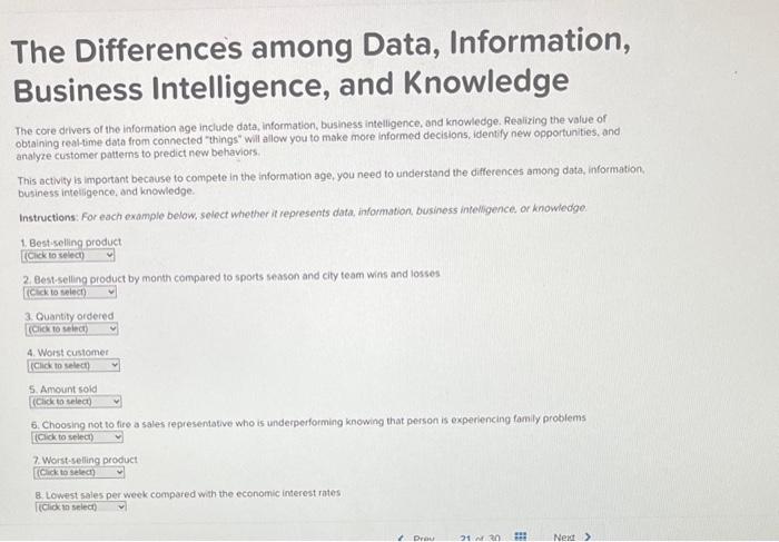 Solved The Differences among Data, Information, Business | Chegg.com