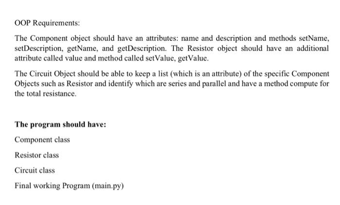 Solved Create an Object-oriented Program that will be able | Chegg.com