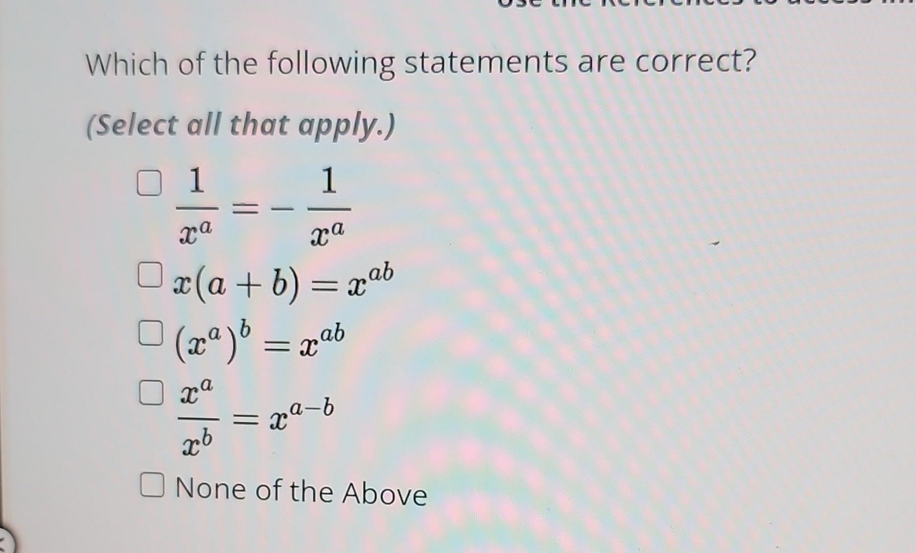 Solved Which of the following statements are correct? | Chegg.com