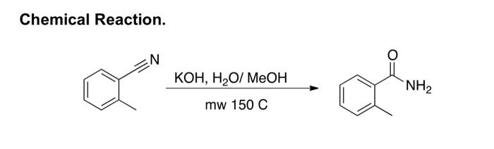Solved Chemical Reaction. KOH,H2O/MeOHmw150C | Chegg.com