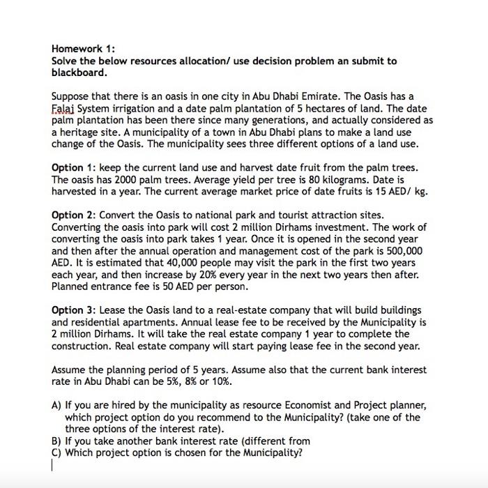 Solved Homework 1: Solve the below resources allocation/ use | Chegg.com