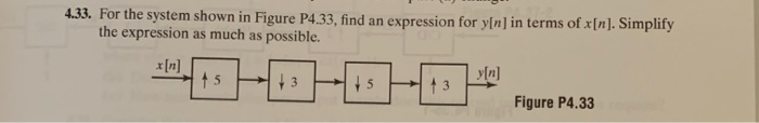 Solved 4.33. For the system shown in Figure P4.33, find an | Chegg.com