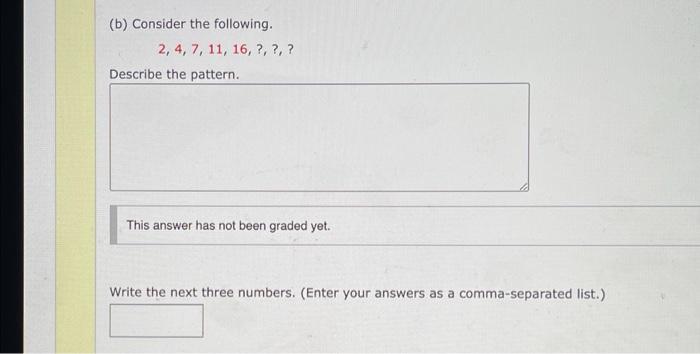 1 2 4 7 11 pattern formula