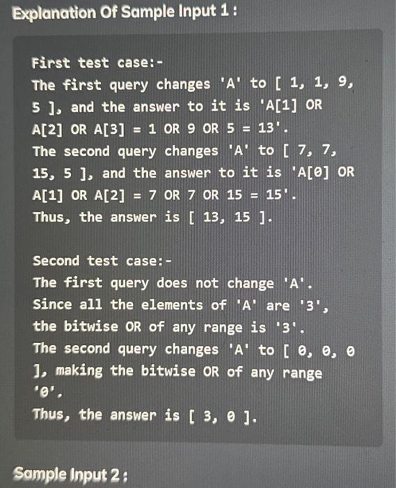 Solved Problem Statement You are given an array ' A ' of | Chegg.com