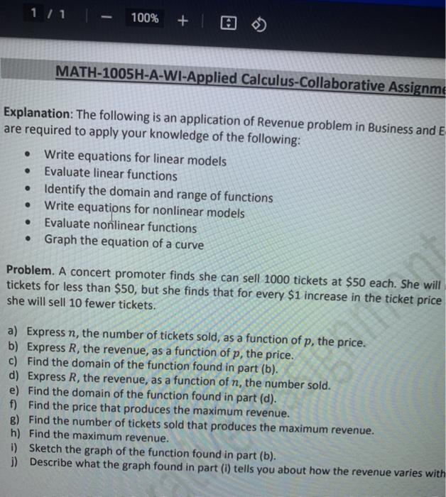 111 100% + IA MATH-1005H-A-WI-Applied | Chegg.com