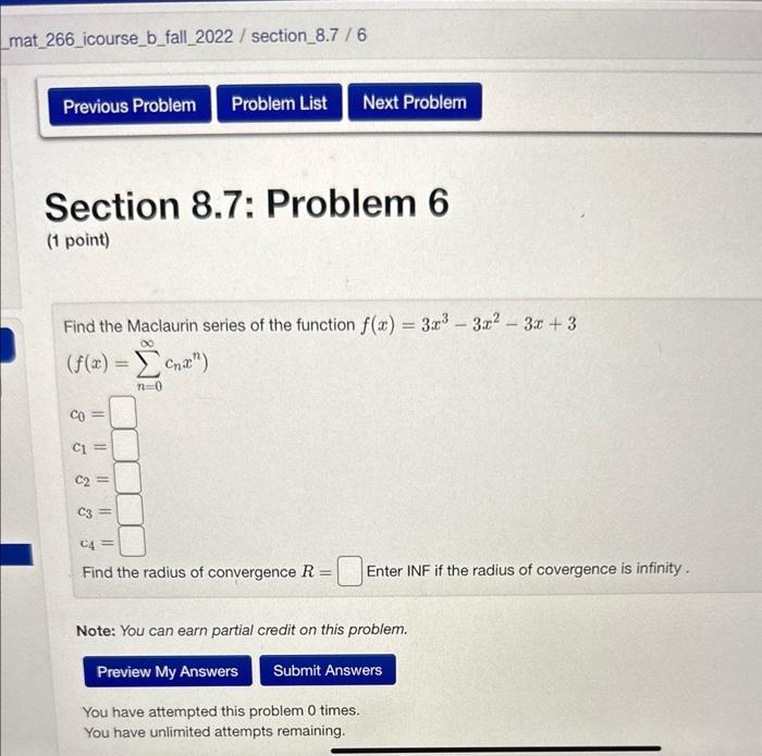 Solved Find The Maclaurin Series Of The Function 4982