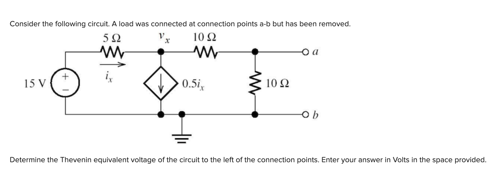 Solved Consider the following circuit. A load was connected | Chegg.com