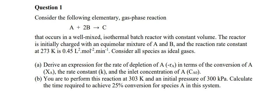 Solved Question 1 Consider the following elementary, | Chegg.com